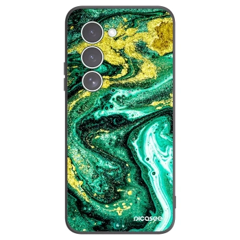 Picasee Μαύρη θήκη σιλικόνης για Xiaomi Redmi 15 5G - Green Gold