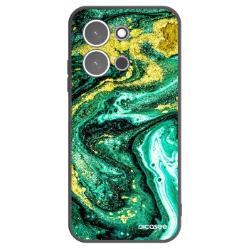 Picasee Μαύρη θήκη σιλικόνης για Xiaomi Redmi 15C 5G - Green Gold