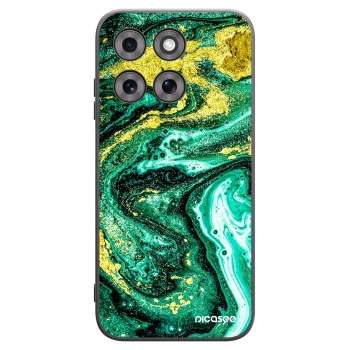 Picasee Μαύρη θήκη σιλικόνης για Motorola Moto G77 - Green Gold