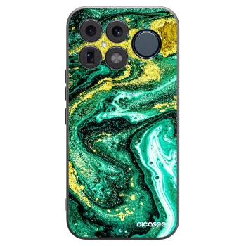 Picasee Μαύρη θήκη σιλικόνης για Xiaomi Poco F8 Ultra - Green Gold