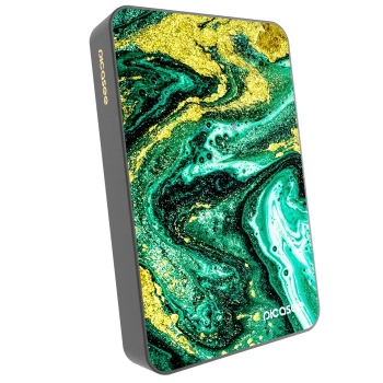 Picasee Powerbank με MagSafe 10 000 mAh Γκρί - Green Gold