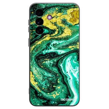 Picasee Μαύρη θήκη σιλικόνης για Samsung Galaxy A37 - Green Gold