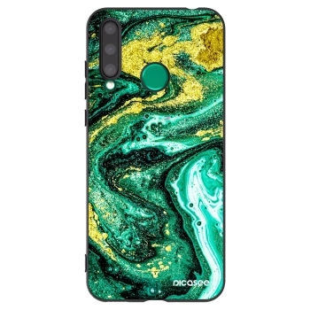 Picasee Μαύρη θήκη σιλικόνης για Honor 20 Lite - Green Gold