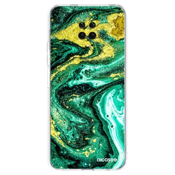 Picasee διαφανής θήκη σιλικόνης Xiaomi Redmi Note 9S - Green Gold