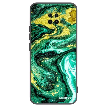 Picasee Μαύρη θήκη σιλικόνης για Xiaomi Redmi Note 9S - Green Gold