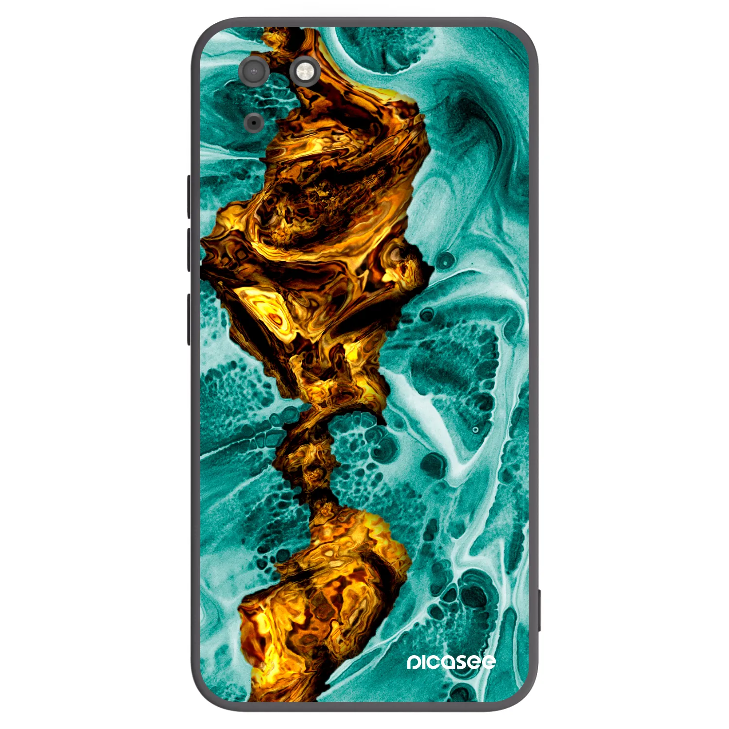 Picasee Μαύρη θήκη σιλικόνης για Huawei Y5P - Goldsky