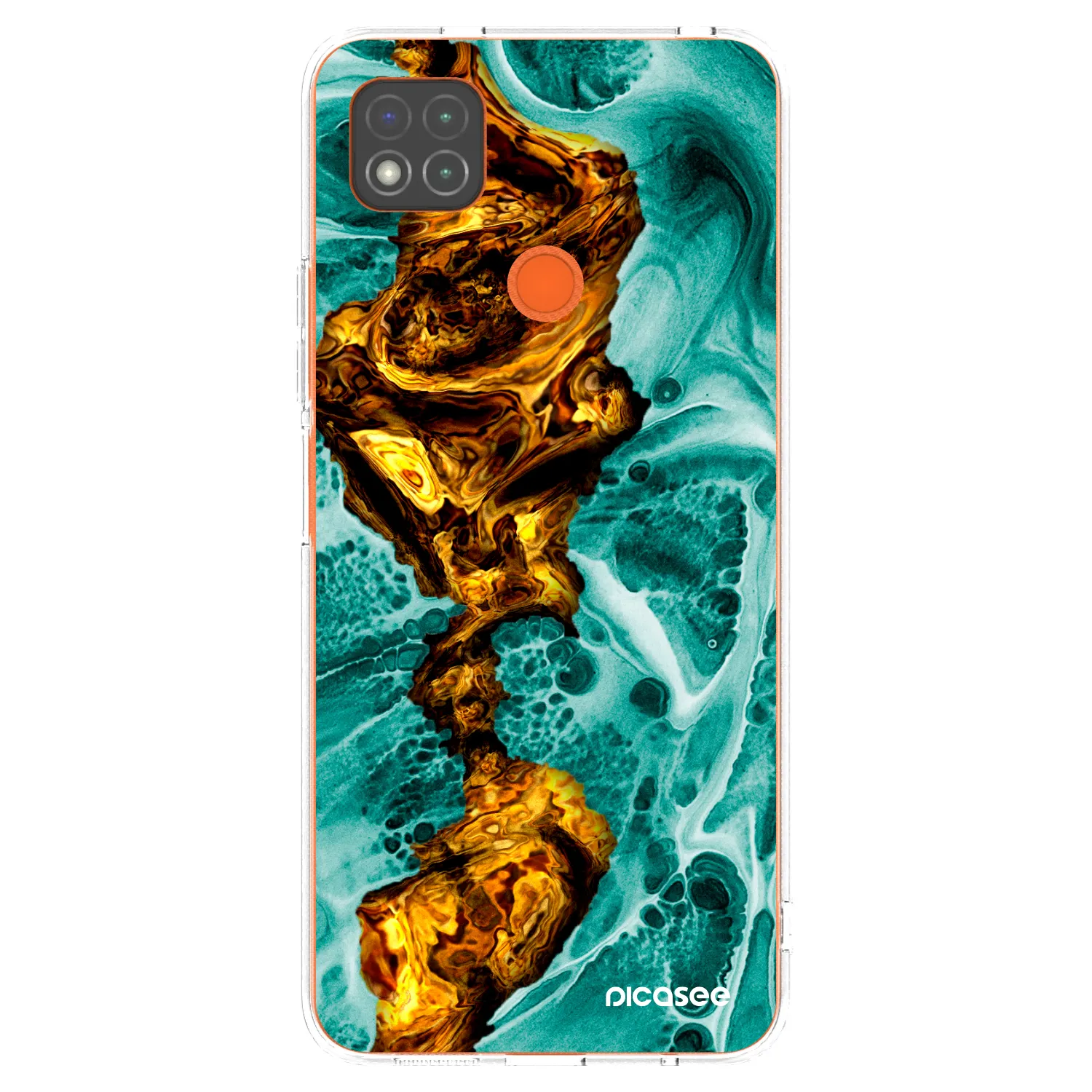 Picasee διαφανής θήκη σιλικόνης Xiaomi Redmi 9C - Goldsky