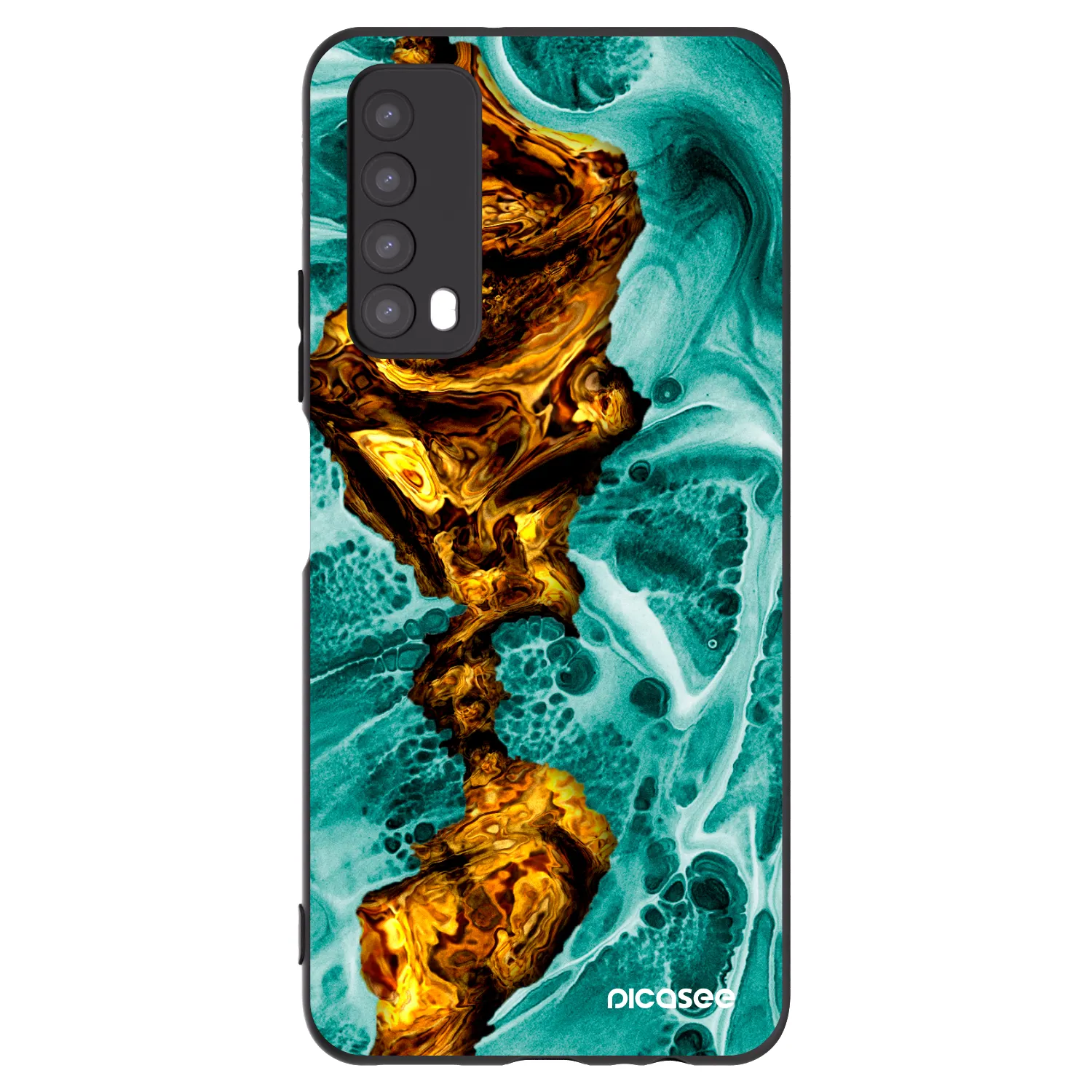 Picasee Μαύρη θήκη σιλικόνης για Huawei P Smart 2021 - Goldsky