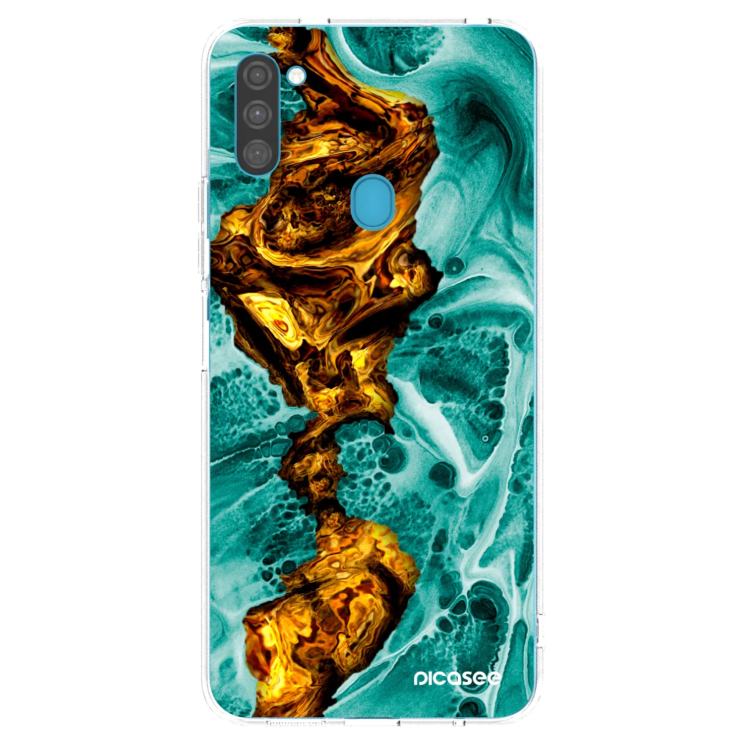 Picasee διαφανής θήκη σιλικόνης Samsung Galaxy M11 - Goldsky
