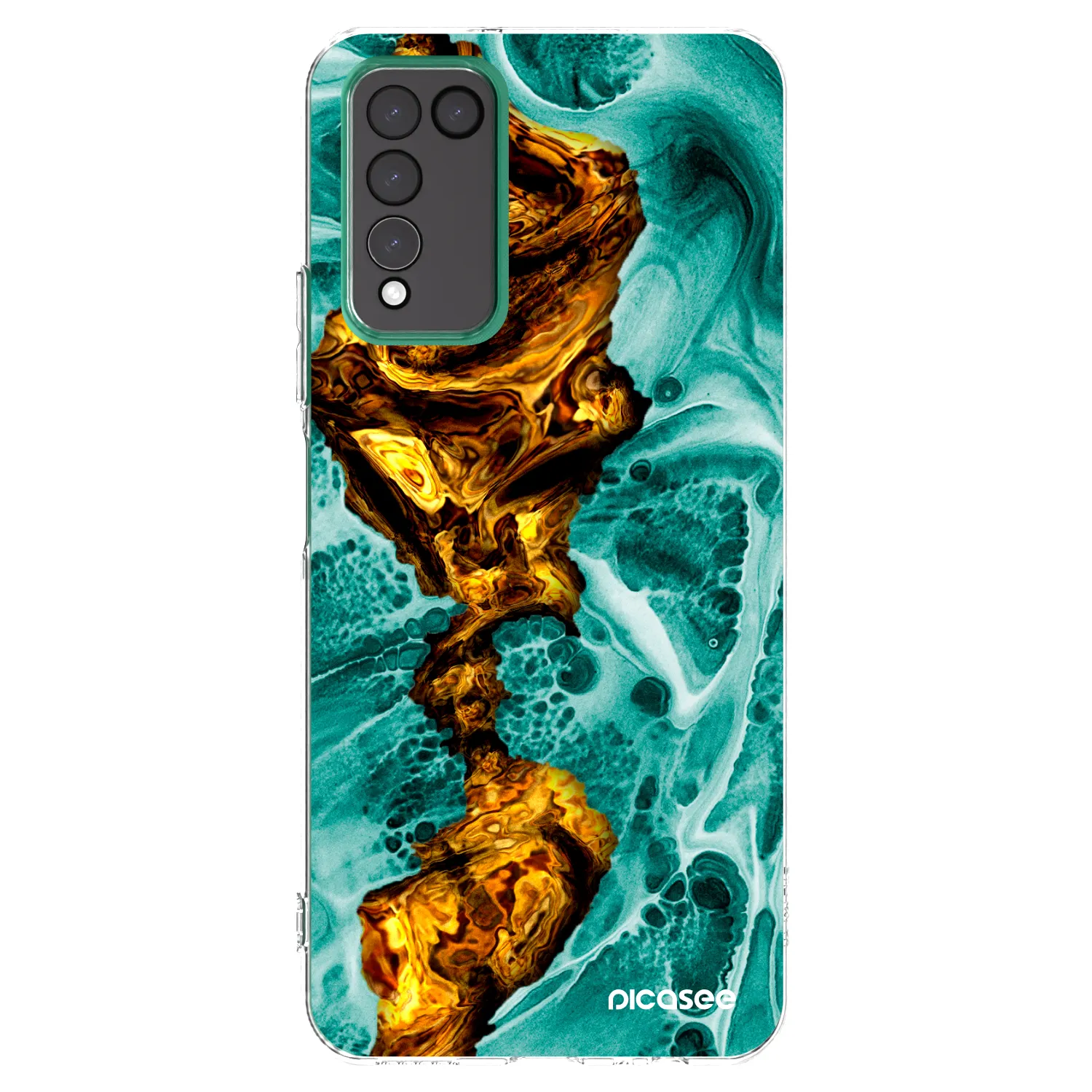 Picasee διαφανής θήκη σιλικόνης Honor 10X Lite - Goldsky