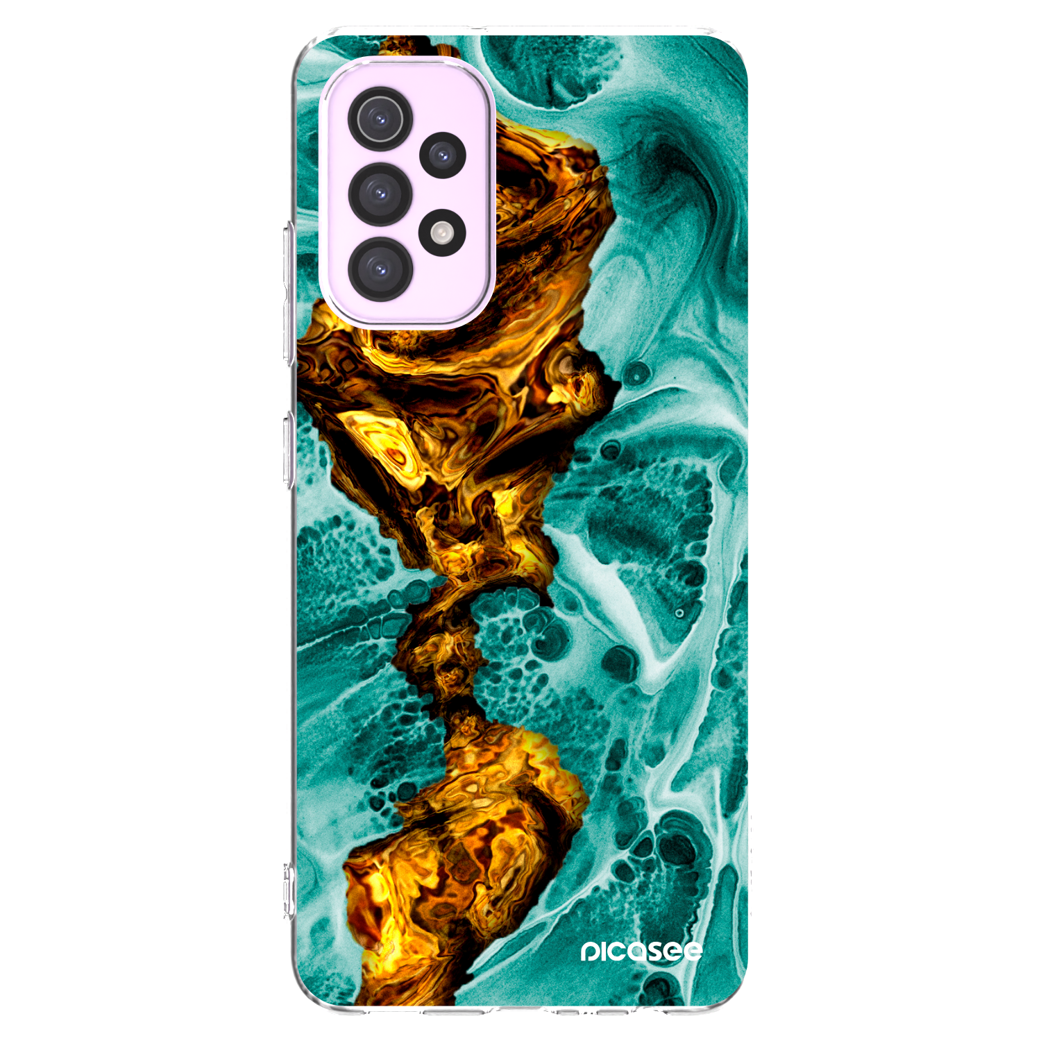 Picasee διαφανής θήκη σιλικόνης Samsung Galaxy A32 5G A326B - Goldsky