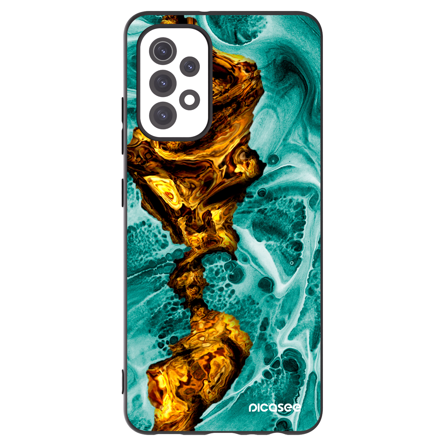 Picasee Μαύρη θήκη σιλικόνης για Samsung Galaxy A32 5G A326B - Goldsky