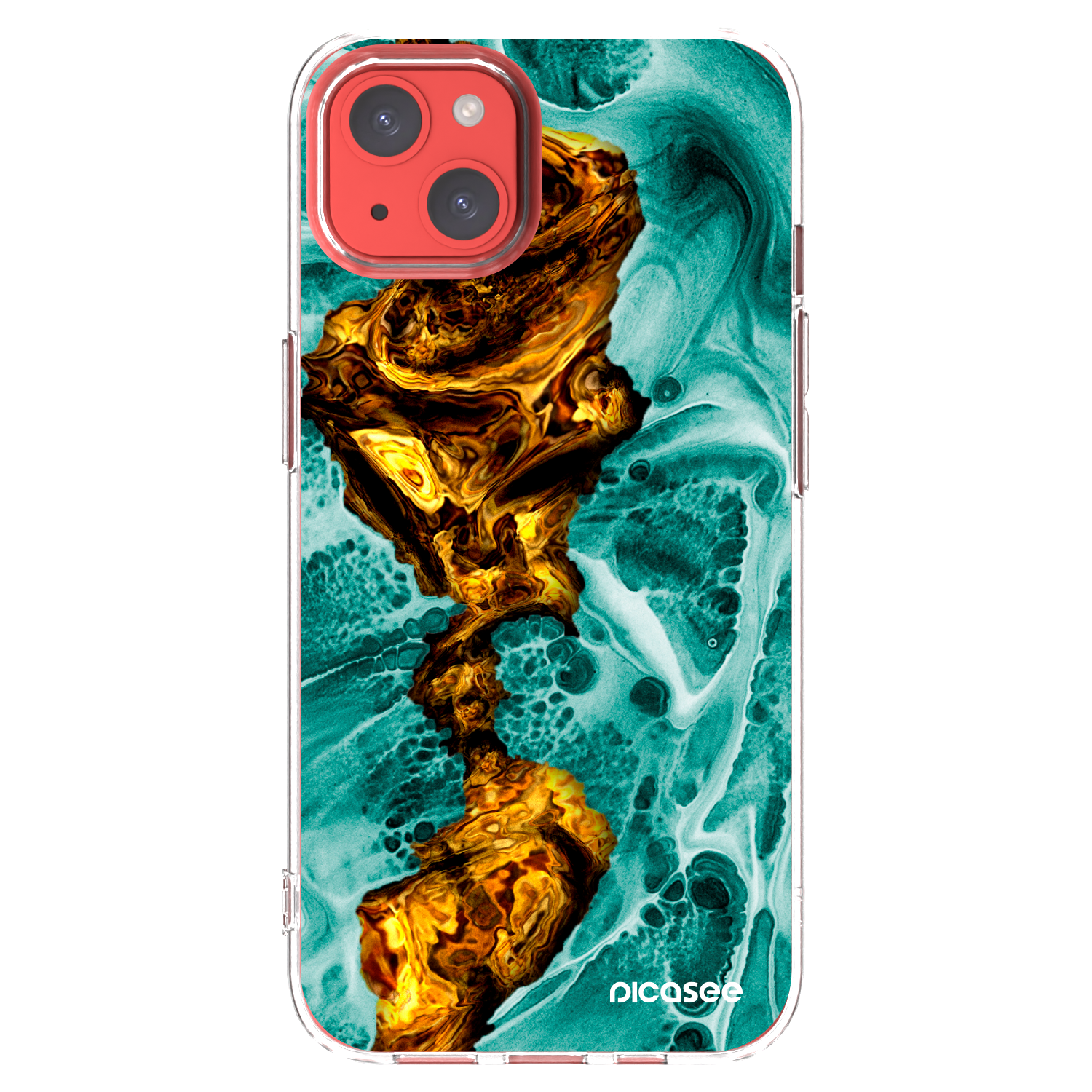 Picasee διαφανής θήκη σιλικόνης Apple iPhone 13 - Goldsky