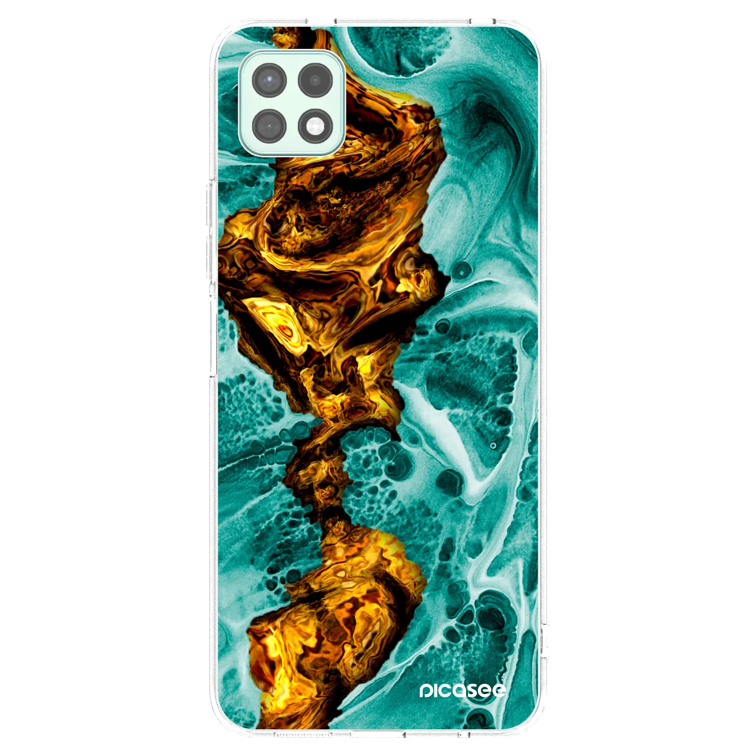 Picasee διαφανής θήκη σιλικόνης Samsung Galaxy A22 A226B 5G - Goldsky
