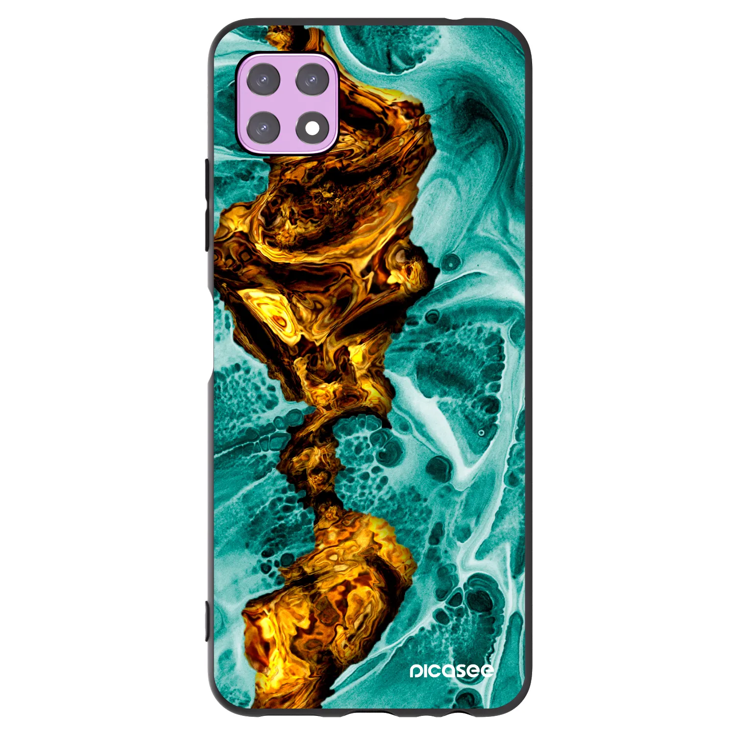 Picasee Μαύρη θήκη σιλικόνης για Samsung Galaxy A22 A226B 5G - Goldsky