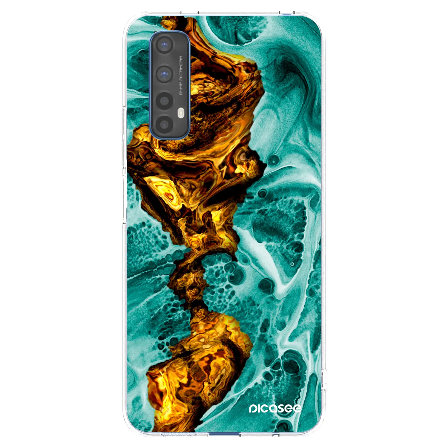 Picasee διαφανής θήκη σιλικόνης Realme 7 - Goldsky
