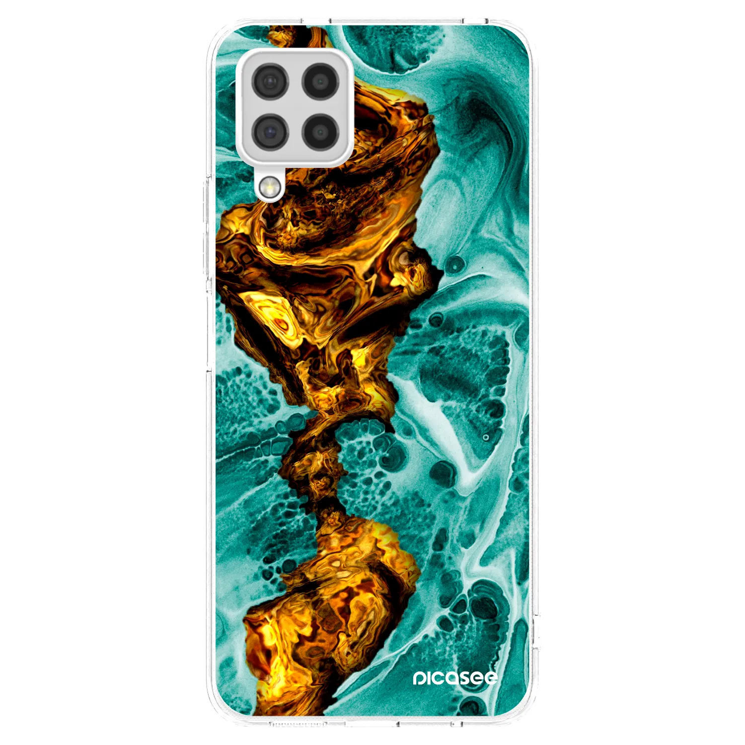 Picasee διαφανής θήκη σιλικόνης Samsung Galaxy A22 A225F 4G - Goldsky
