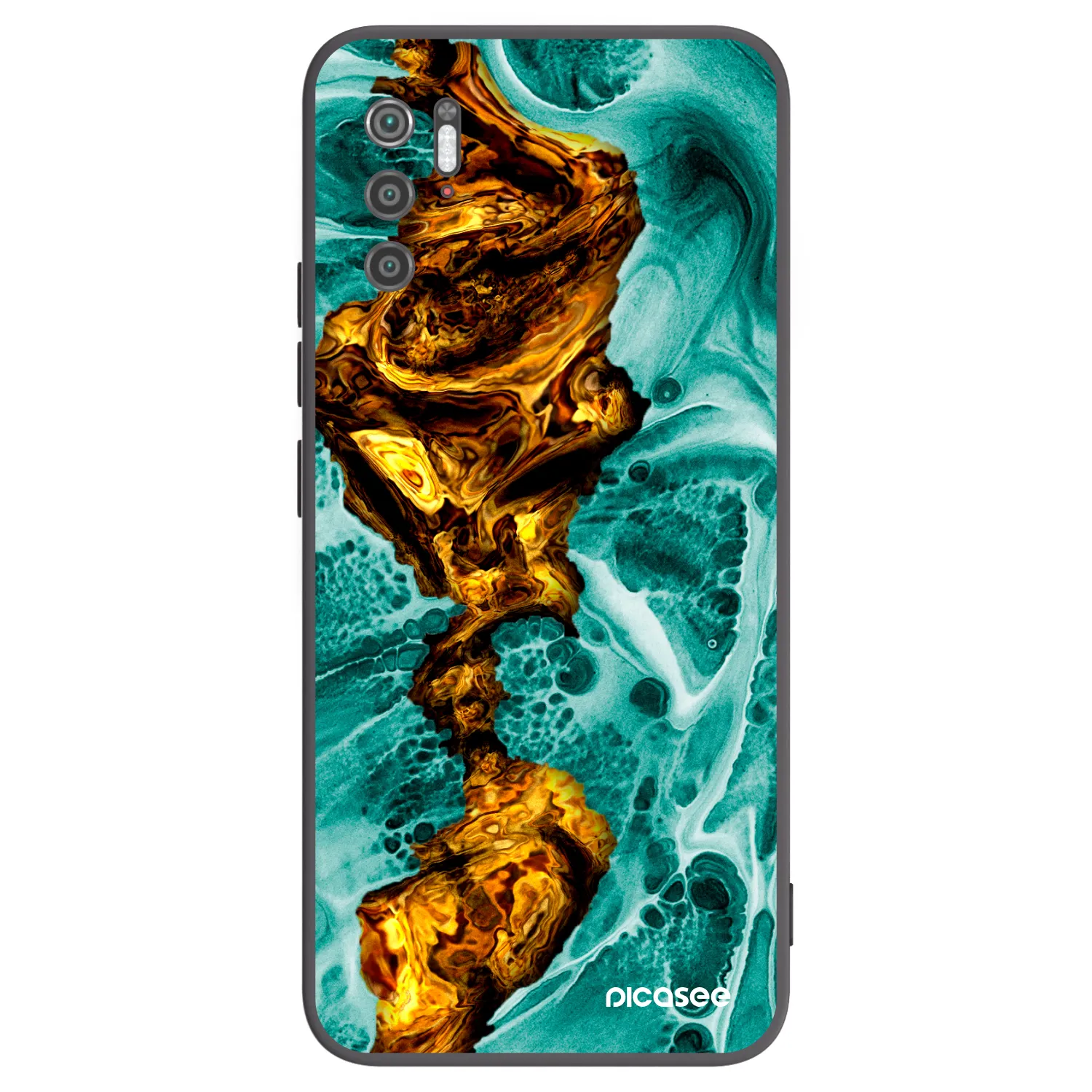 Picasee Μαύρη θήκη σιλικόνης για Xiaomi Poco M3 Pro 5G - Goldsky