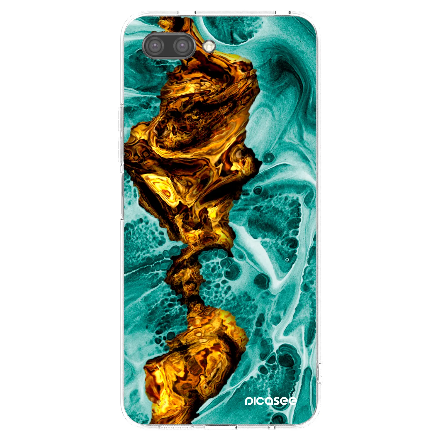 Picasee διαφανής θήκη σιλικόνης Honor 10 - Goldsky