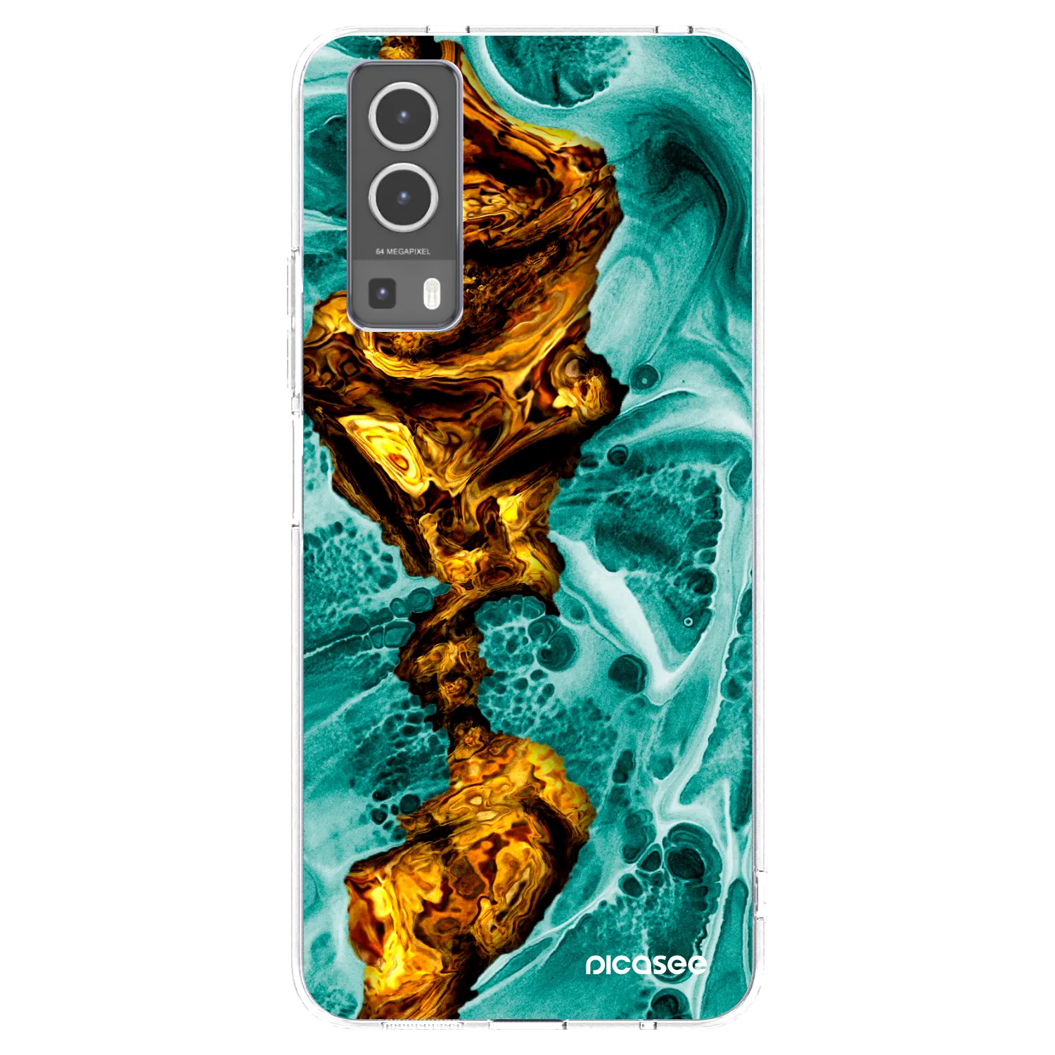 Picasee διαφανής θήκη σιλικόνης Vivo Y72 5G - Goldsky