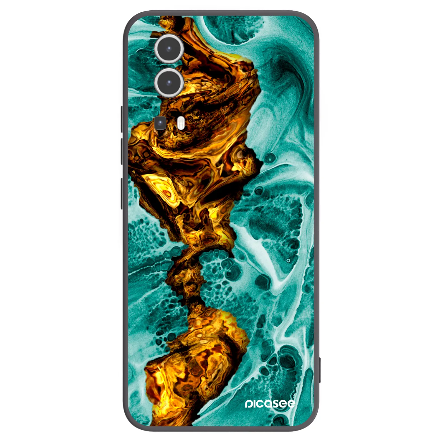 Picasee Μαύρη θήκη σιλικόνης για Vivo Y72 5G - Goldsky