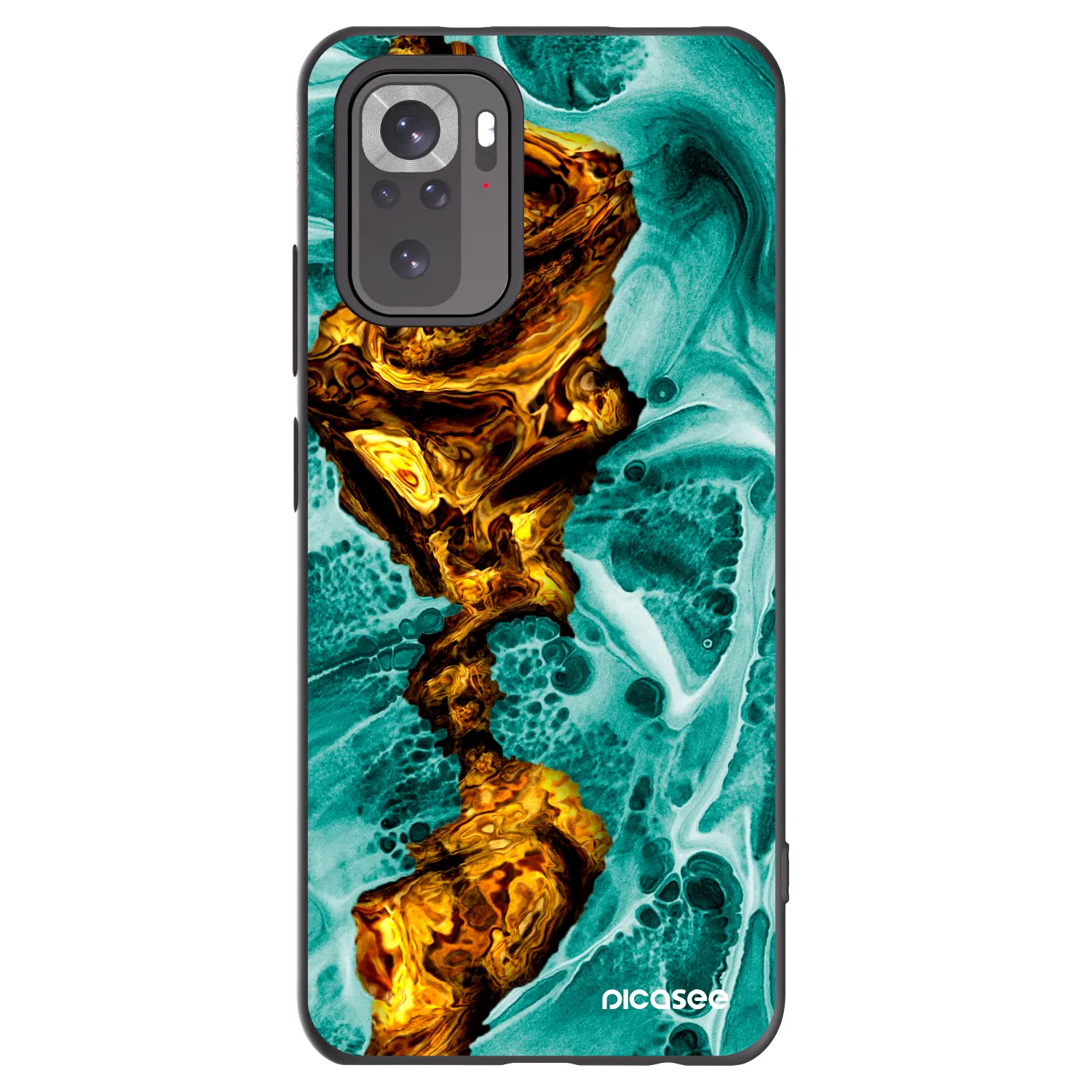 Picasee Μαύρη θήκη σιλικόνης για Xiaomi Redmi Note 11S 4G - Goldsky