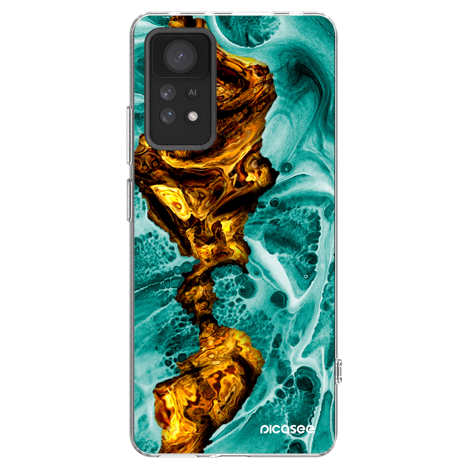 Picasee διαφανής θήκη σιλικόνης Xiaomi Redmi Note 11 Pro 5G - Goldsky