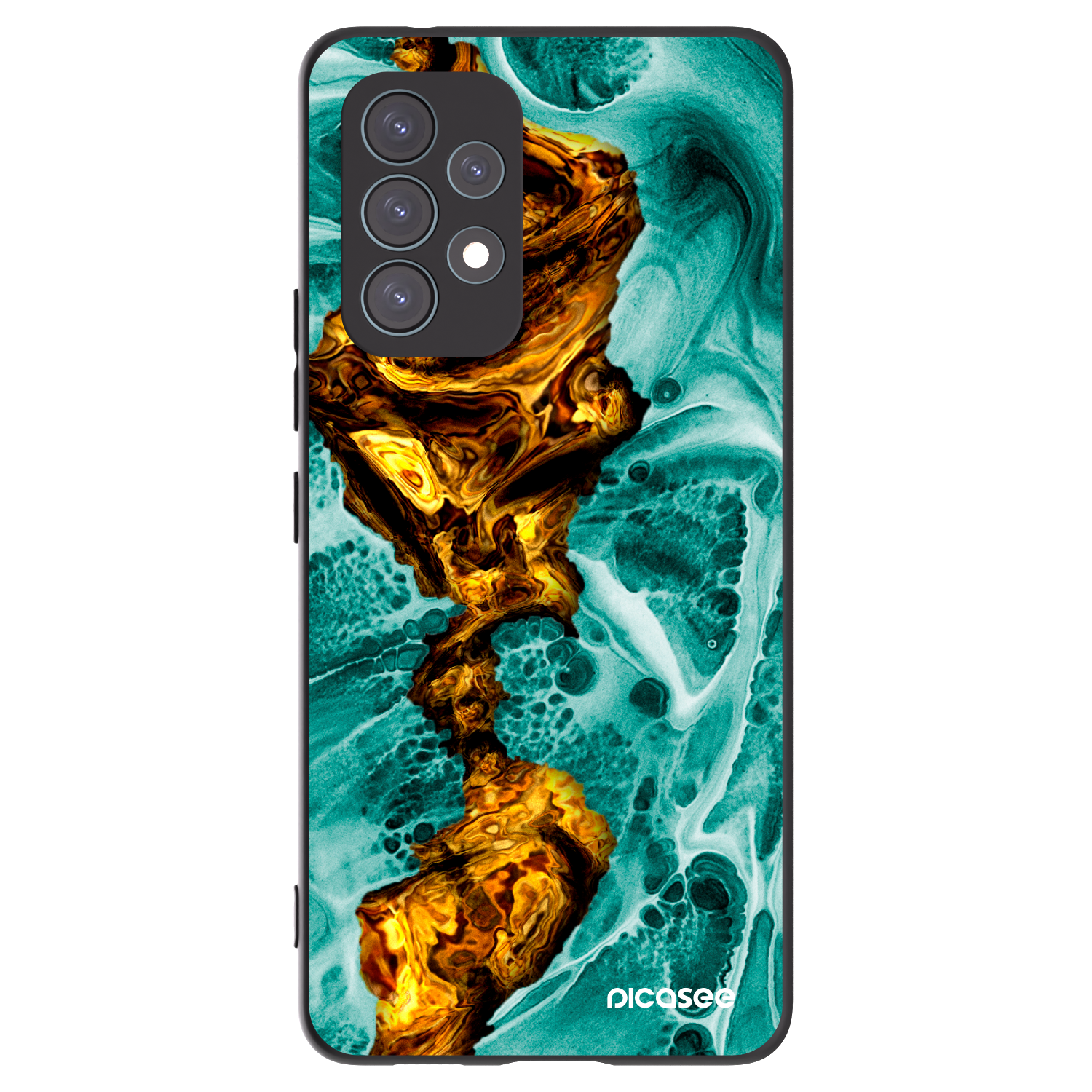 Picasee Μαύρη θήκη σιλικόνης για Samsung Galaxy A53 5G A536 - Goldsky