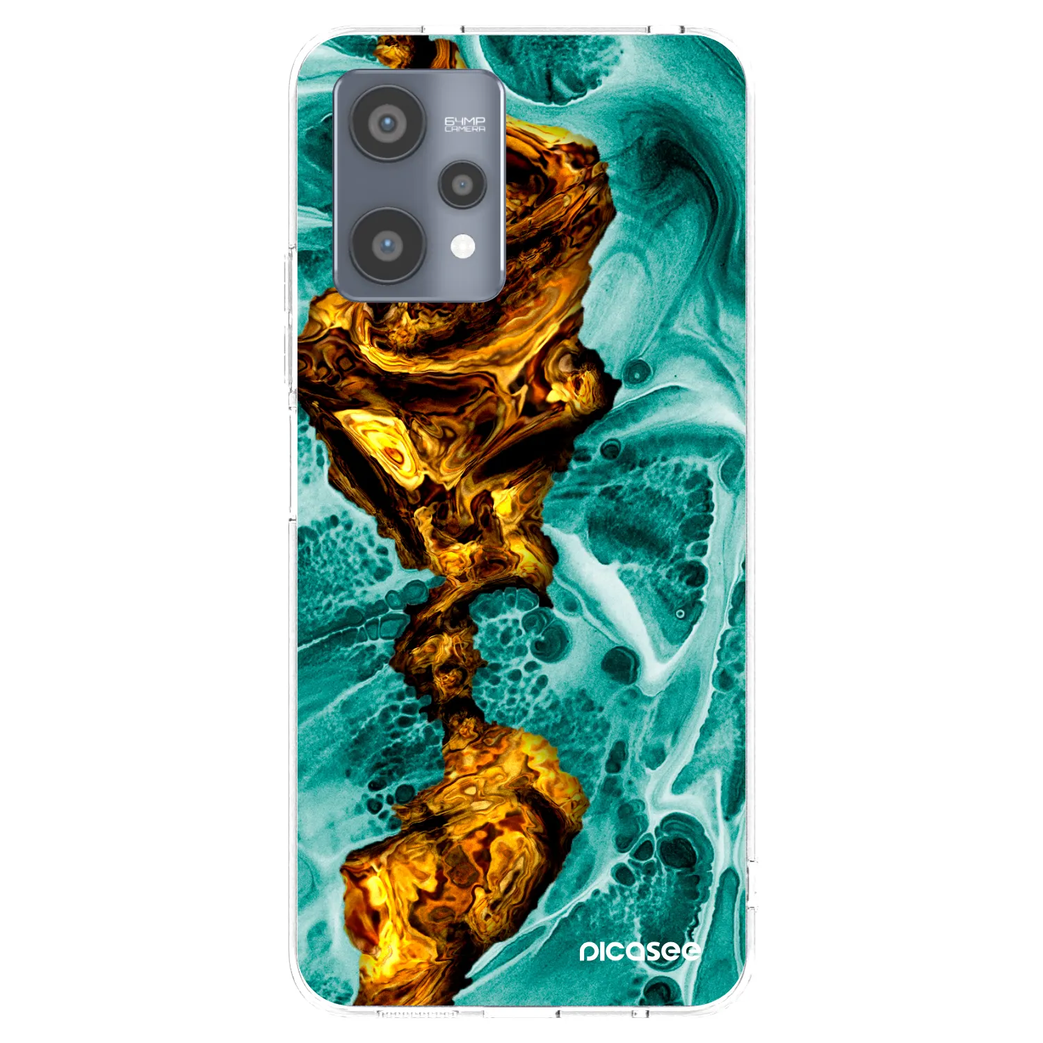 Picasee διαφανής θήκη σιλικόνης Realme 9 Pro 5G - Goldsky