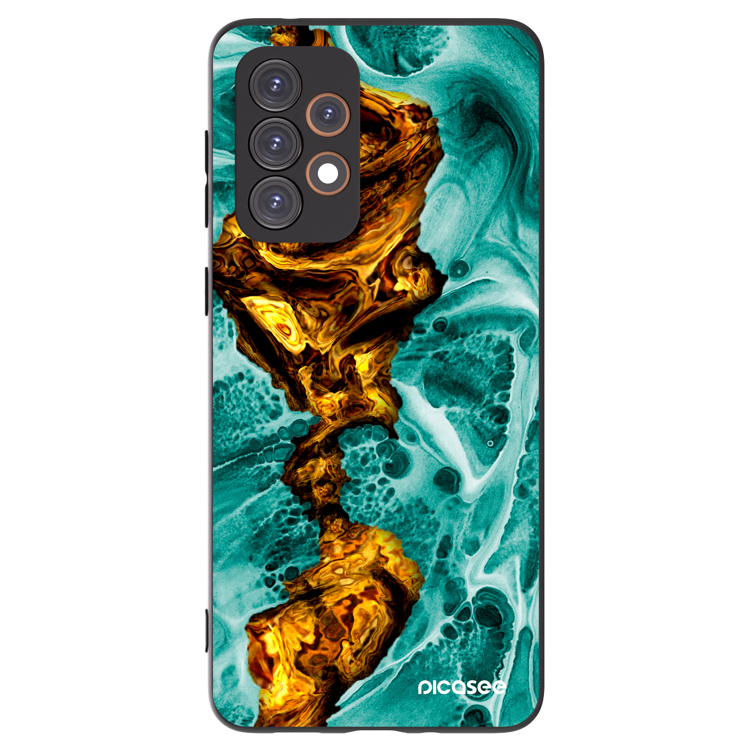Picasee Μαύρη θήκη σιλικόνης για Samsung Galaxy A33 5G A336 - Goldsky