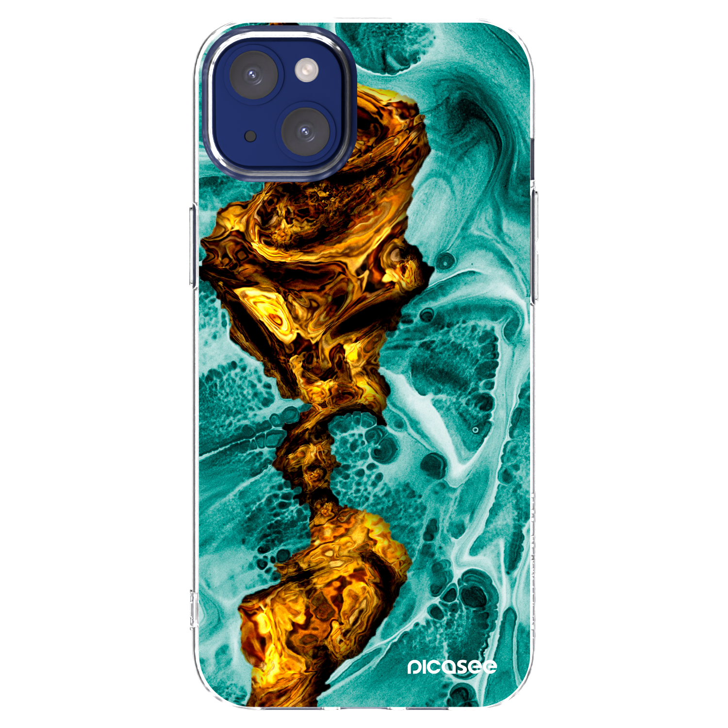 Picasee διαφανής θήκη σιλικόνης Apple iPhone 14 Plus - Goldsky