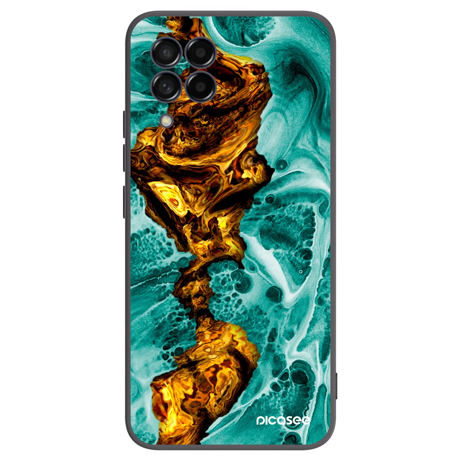 Picasee Μαύρη θήκη σιλικόνης για Samsung Galaxy M53 5G - Goldsky