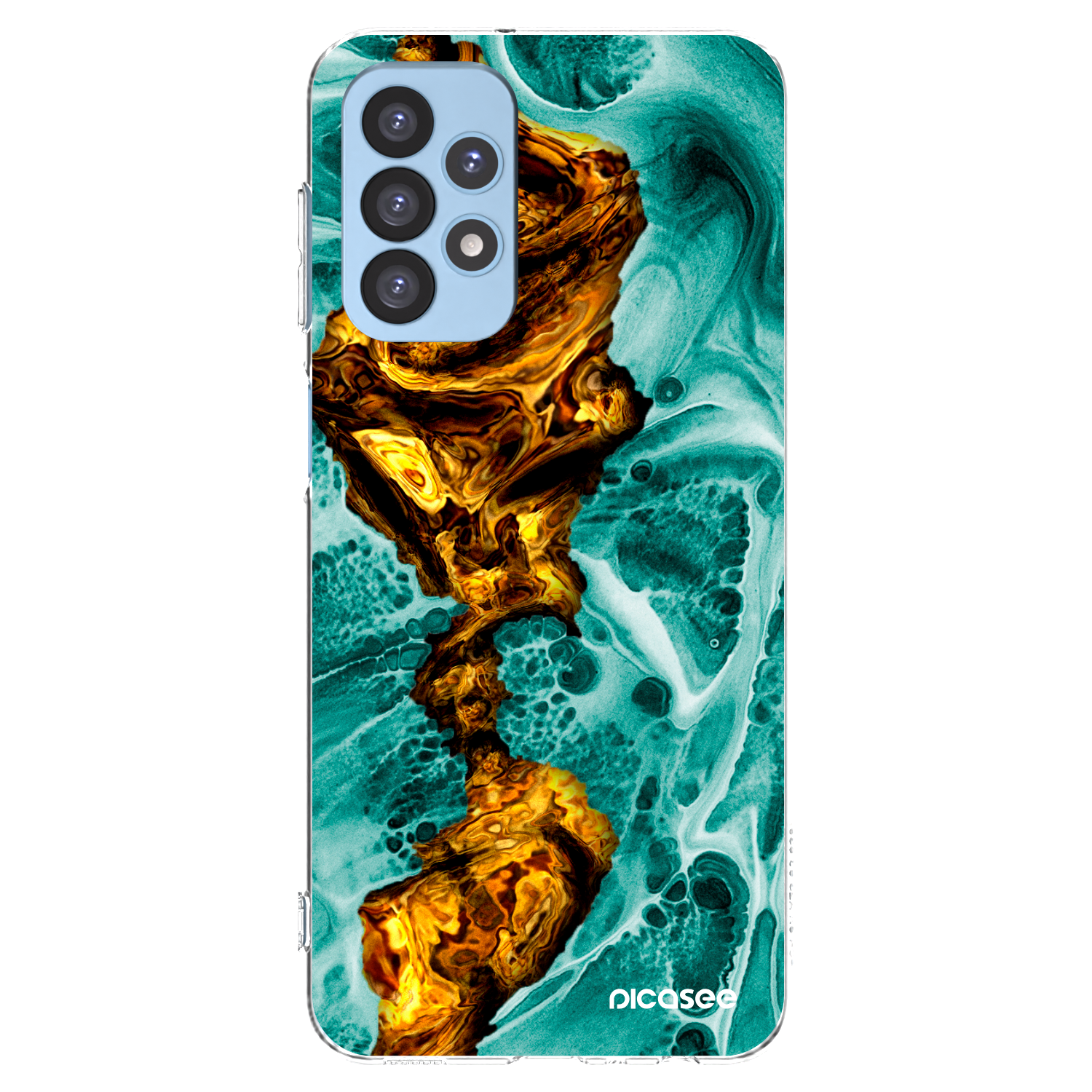 Picasee διαφανής θήκη σιλικόνης Samsung Galaxy A23 A235F 4G - Goldsky