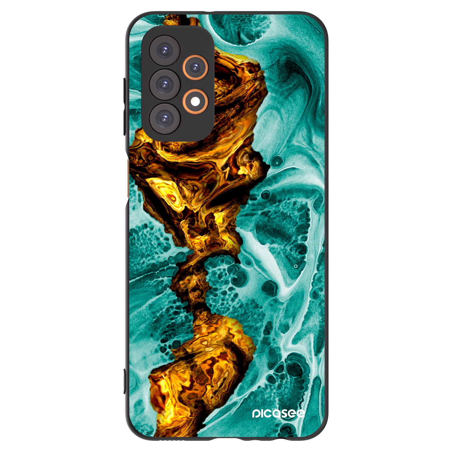 Picasee Μαύρη θήκη σιλικόνης για Samsung Galaxy A23 A236B 5G - Goldsky
