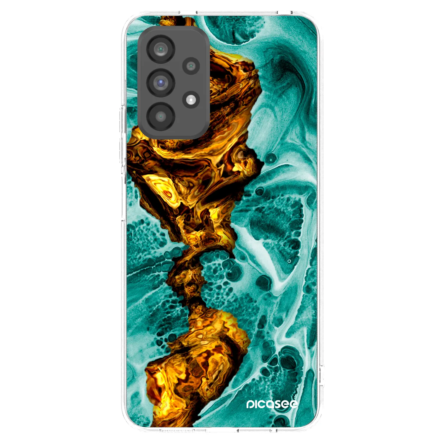 Picasee διαφανής θήκη σιλικόνης Samsung Galaxy A73 5G - Goldsky