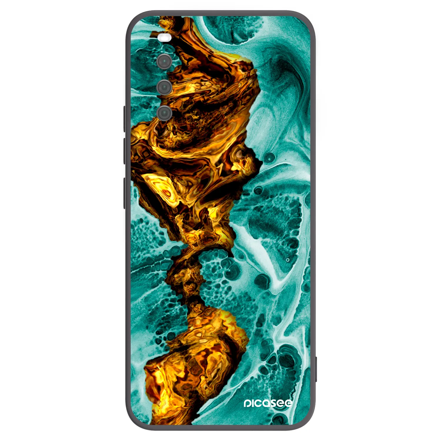 Picasee Μαύρη θήκη σιλικόνης για Sony Xperia 10 III - Goldsky