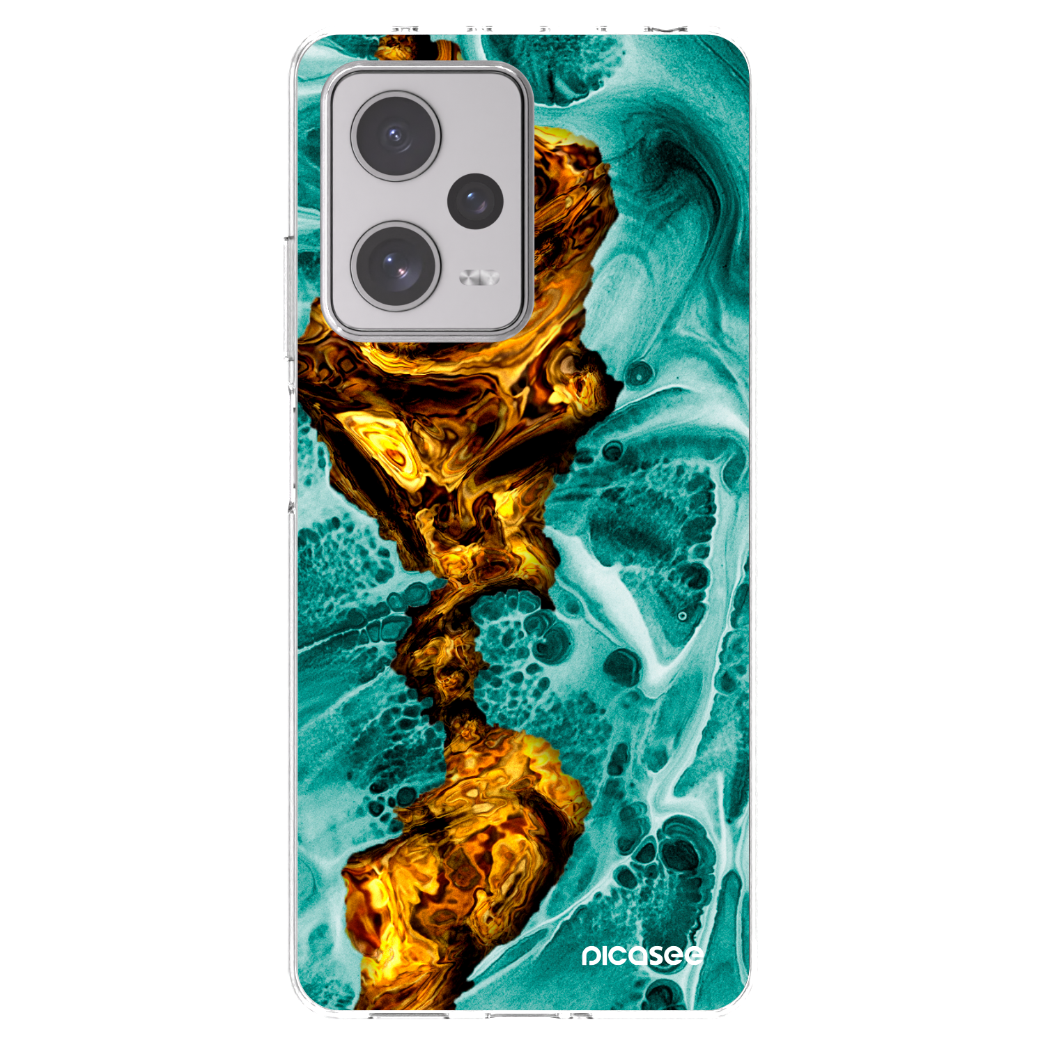 Picasee διαφανής θήκη σιλικόνης Xiaomi Redmi Note 12 Pro+ 5G - Goldsky