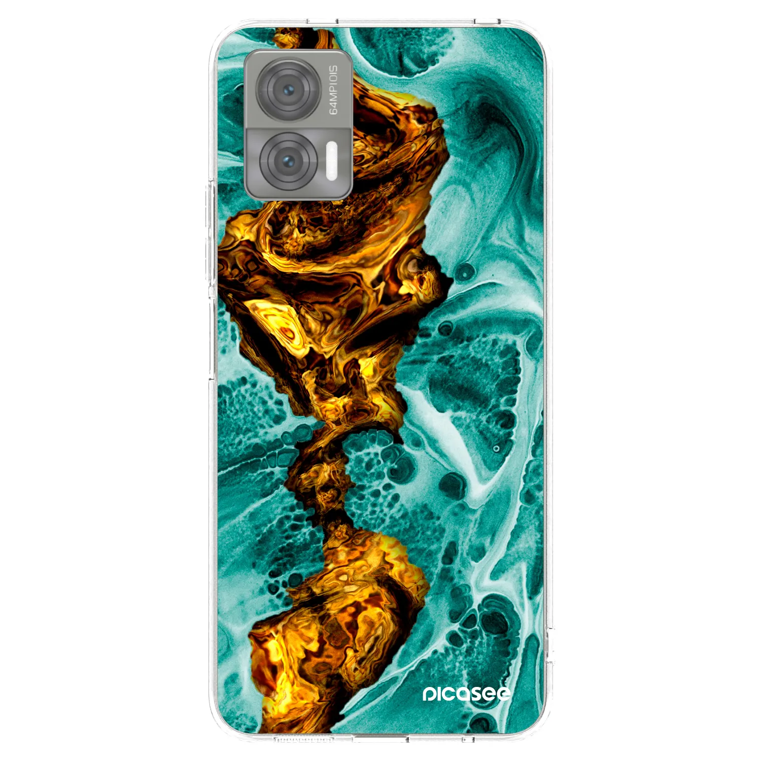 Picasee διαφανής θήκη σιλικόνης Motorola Edge 30 Neo - Goldsky