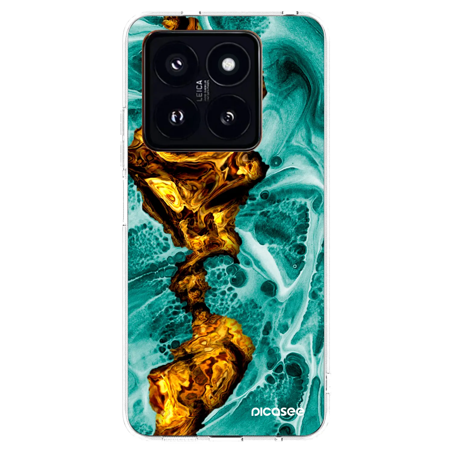 Picasee διαφανής θήκη σιλικόνης Xiaomi 14 Pro - Goldsky