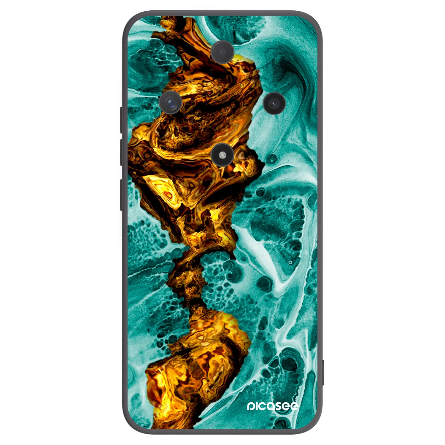 Picasee Μαύρη θήκη σιλικόνης για Honor Magic6 Lite 5G - Goldsky