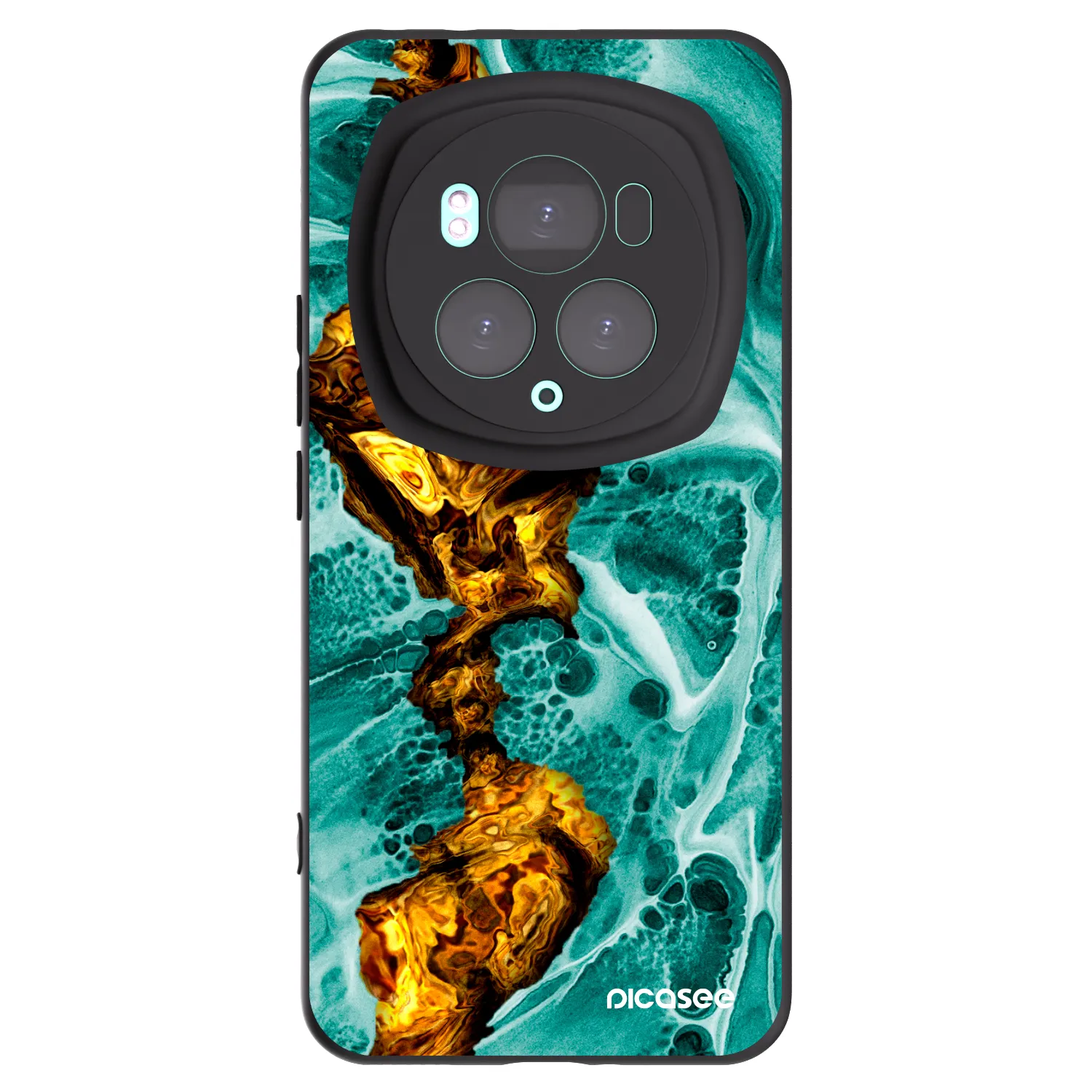 Picasee Μαύρη θήκη σιλικόνης για Honor Magic6 Pro - Goldsky