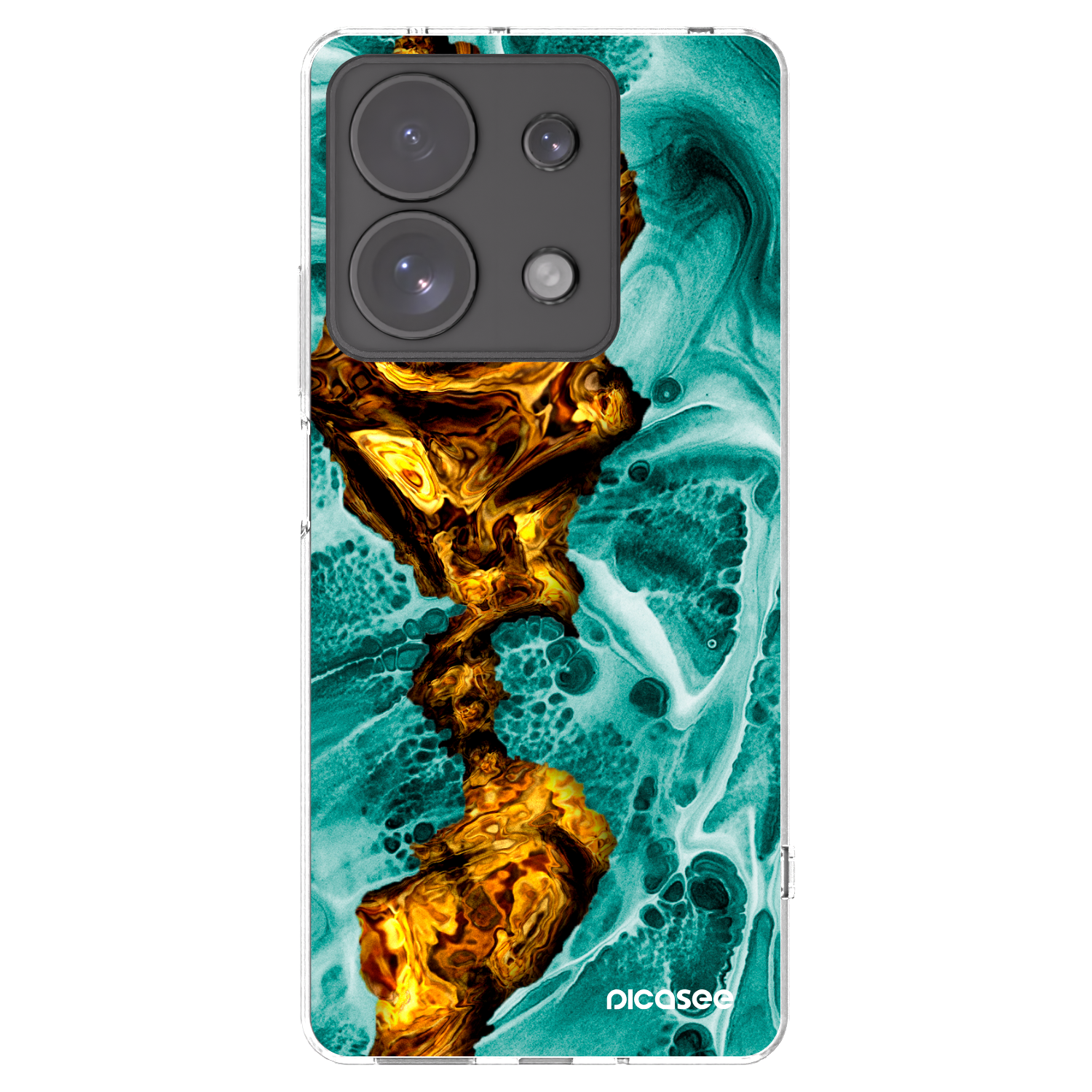 Picasee διαφανής θήκη σιλικόνης Xiaomi Redmi Note 13 Pro 4G - Goldsky