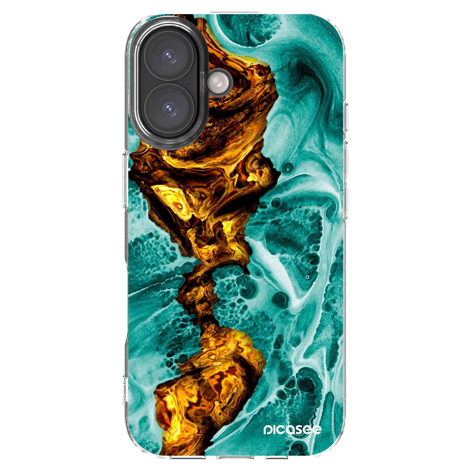 Picasee διαφανής θήκη σιλικόνης Apple iPhone 16 - Goldsky
