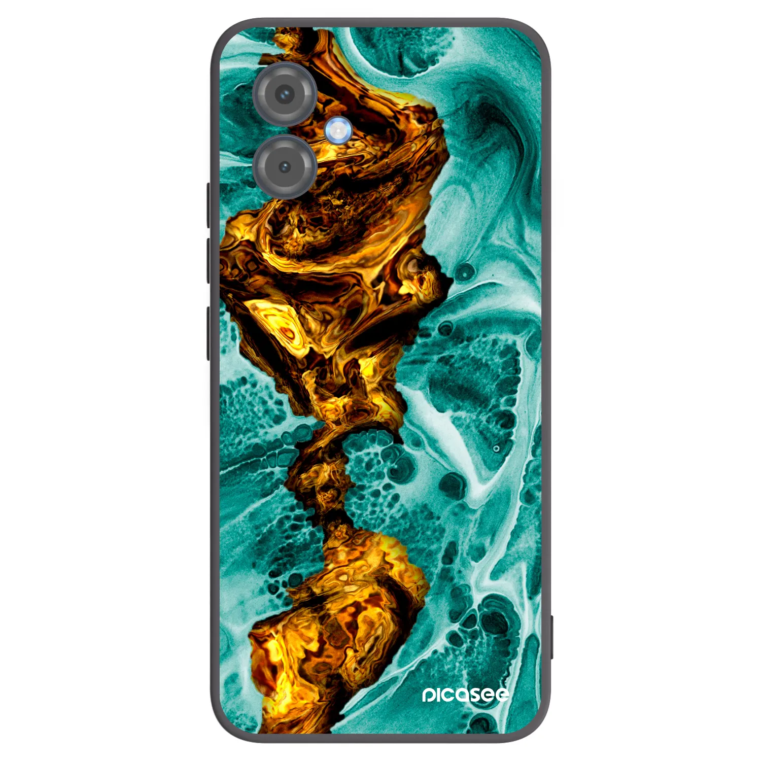 Picasee Μαύρη θήκη σιλικόνης για Motorola Moto G14 - Goldsky