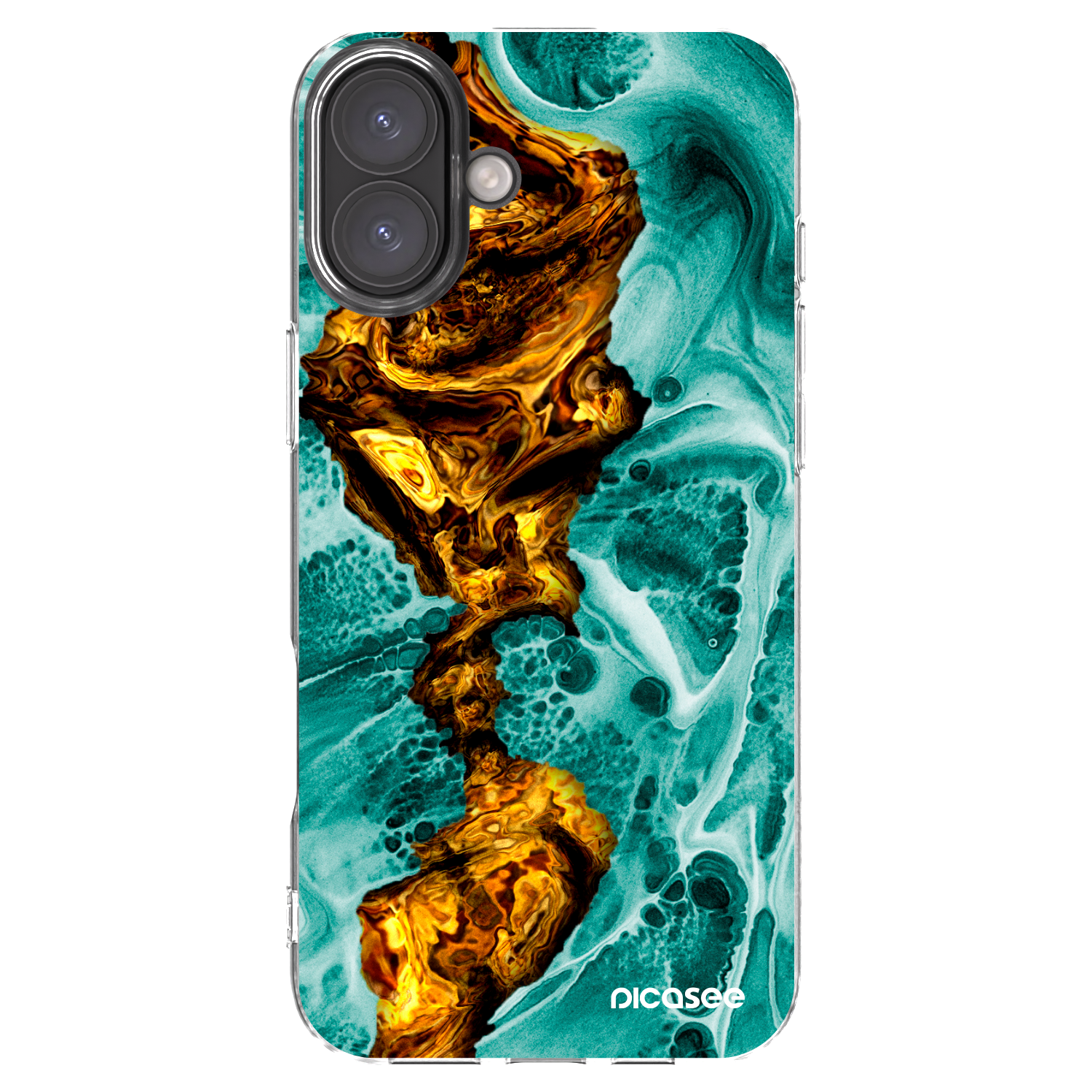 Picasee διαφανής θήκη σιλικόνης Apple iPhone 16 Plus - Goldsky