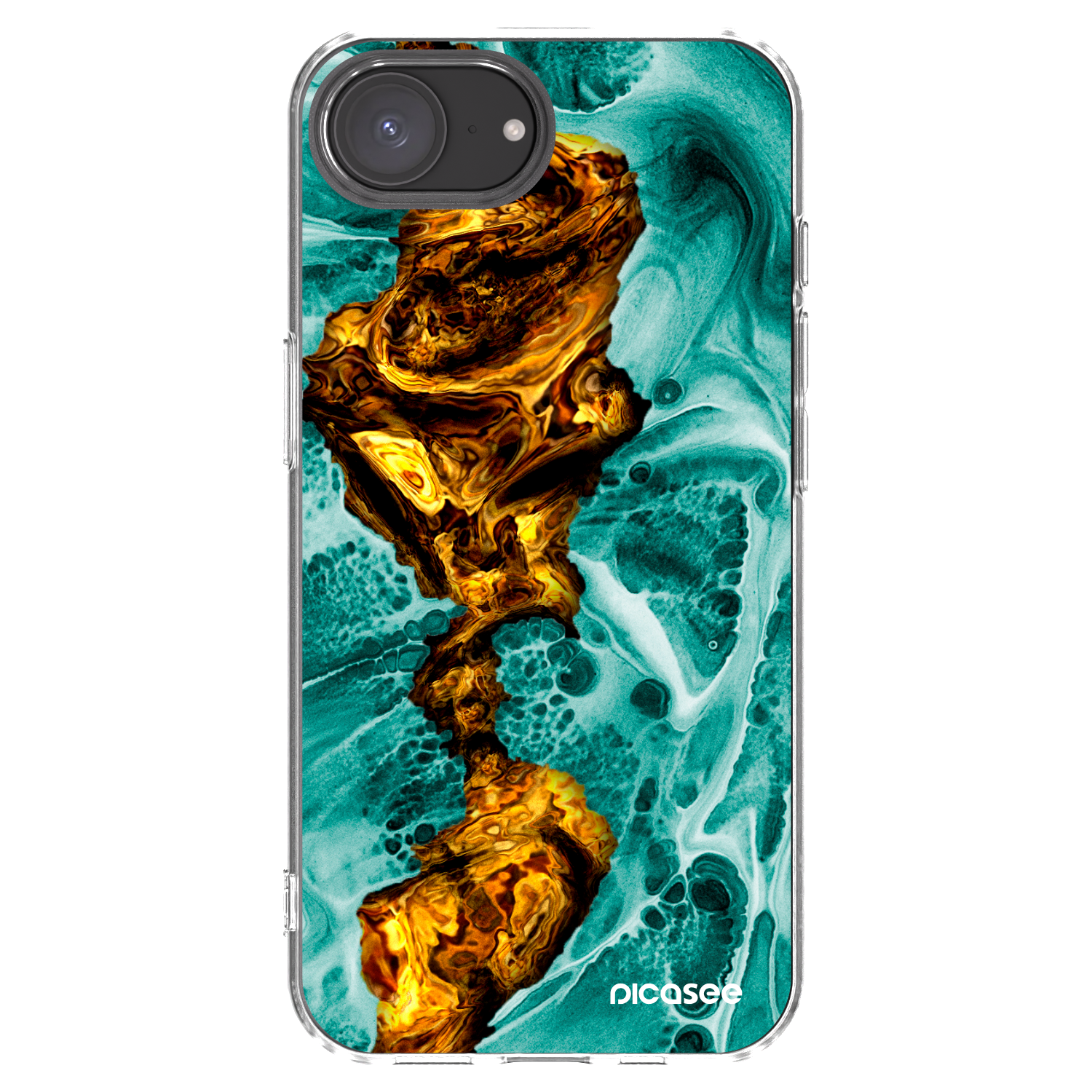 Picasee διαφανής θήκη σιλικόνης Apple iPhone 16e - Goldsky