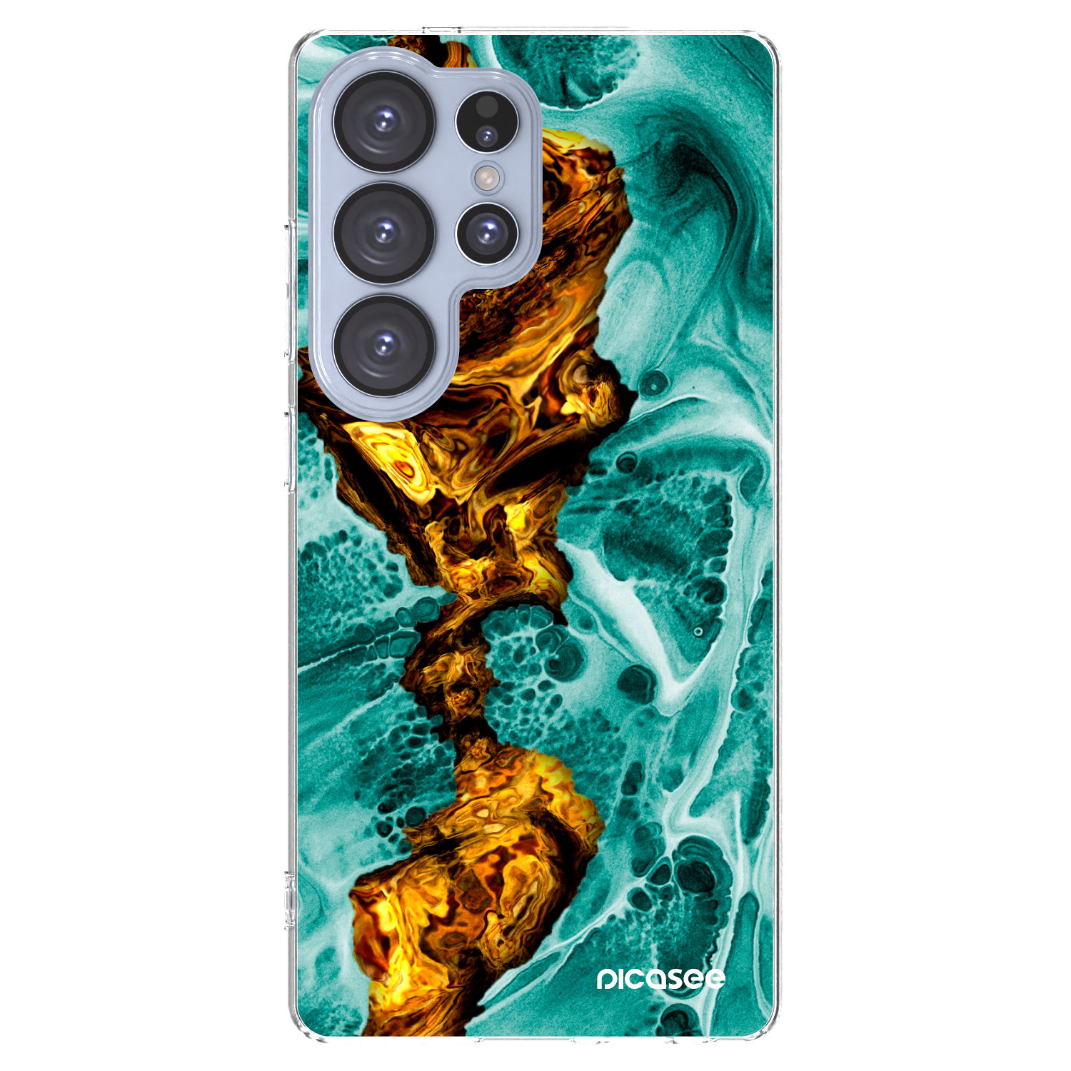 Picasee διαφανής θήκη σιλικόνης Samsung Galaxy S25 Ultra 5G - Goldsky