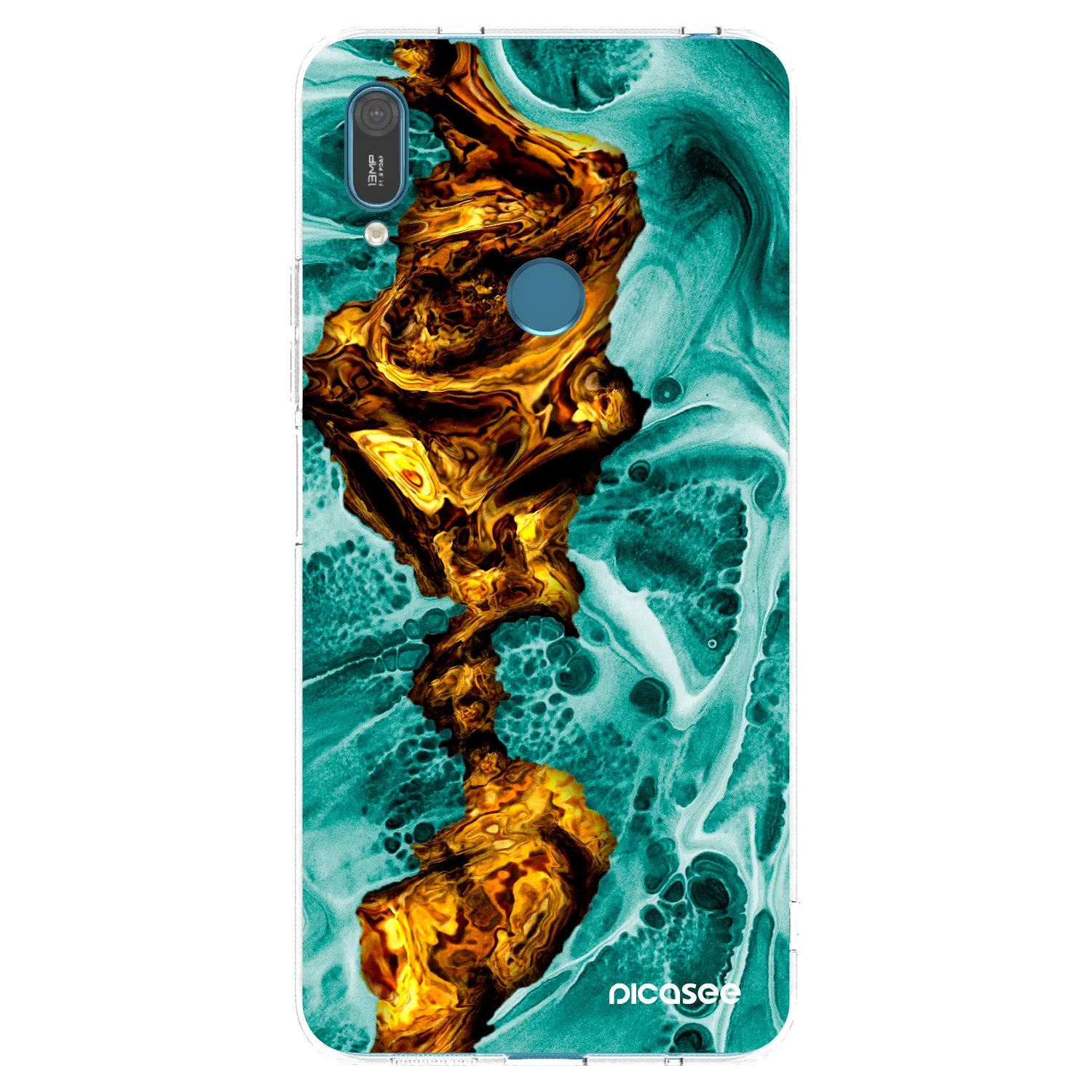 Picasee διαφανής θήκη σιλικόνης Huawei Y7 2019 - Goldsky