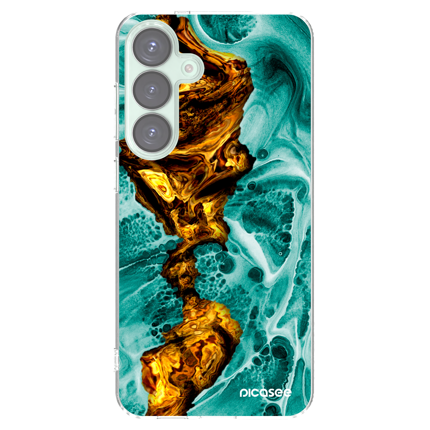 Picasee διαφανής θήκη σιλικόνης Samsung Galaxy S25+ 5G - Goldsky