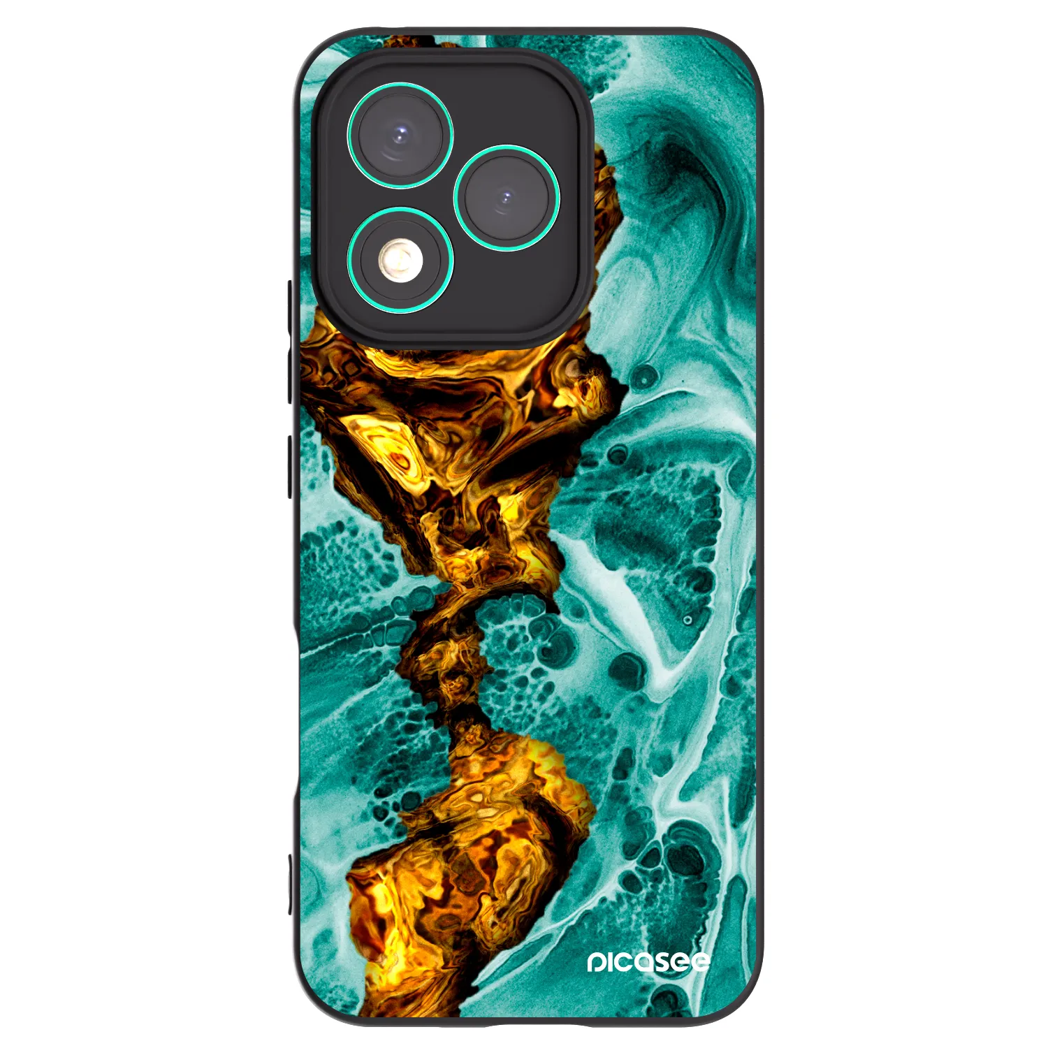 Picasee Μαύρη θήκη σιλικόνης για Honor 400 Lite 5G - Goldsky
